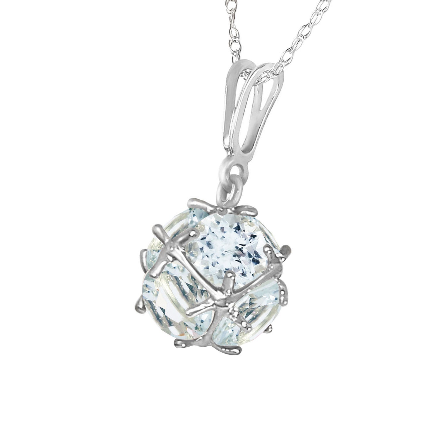 Regal Crown Aquamarine Necklace