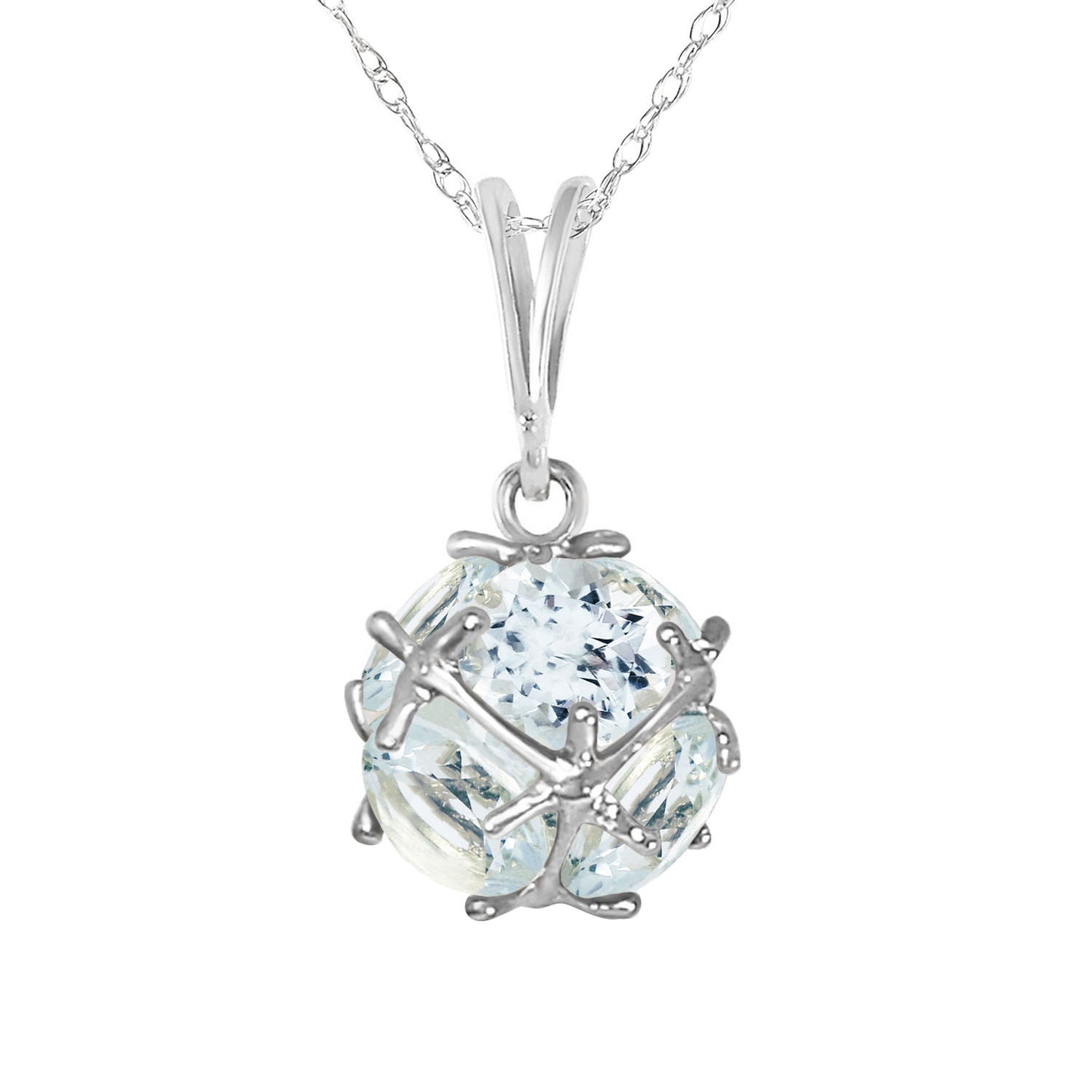 Regal Crown Aquamarine Necklace