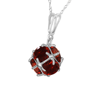 Regal Crown Garnet Necklace