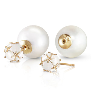 Regal Crown Opal & Pearl Earrings