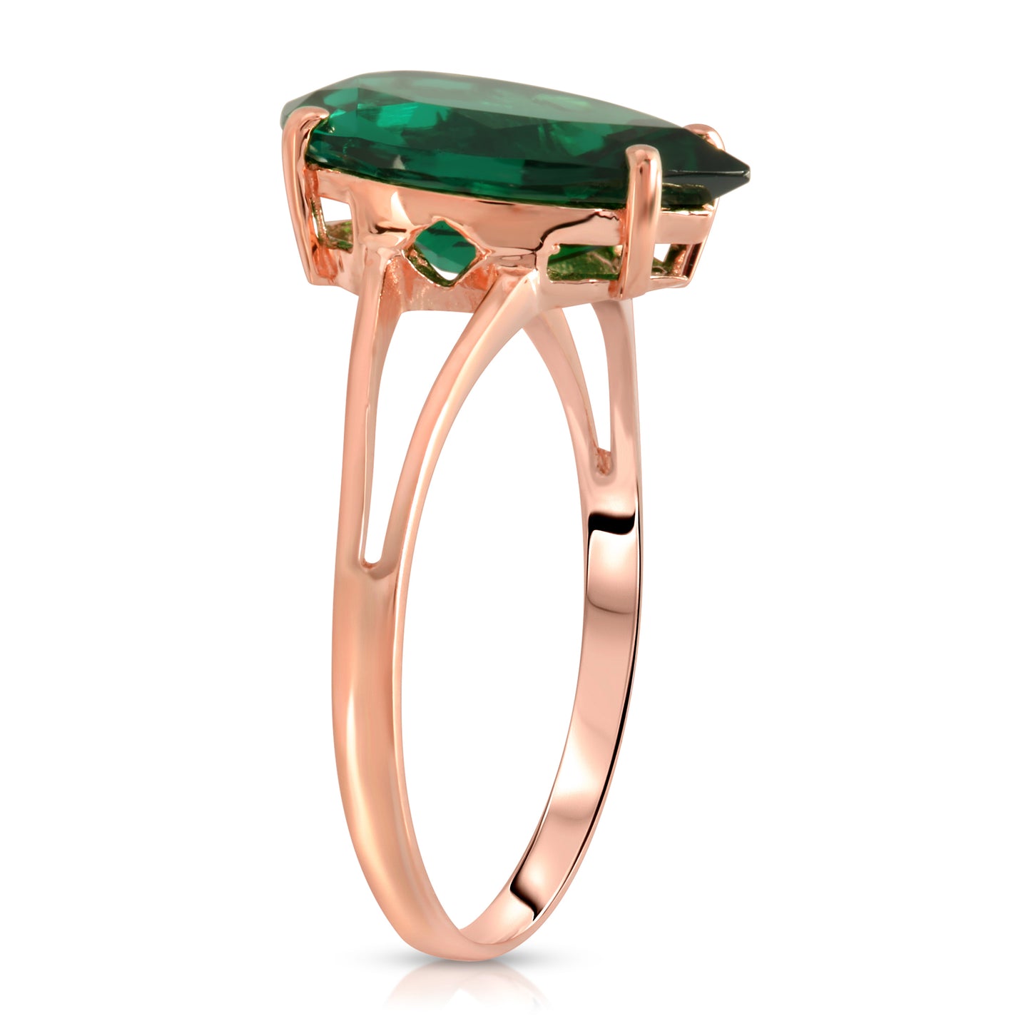 Essential Droplet Emerald Ring