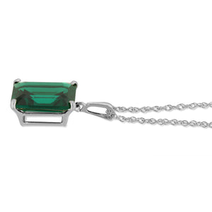 Shimmering Cuts Emerald Necklace