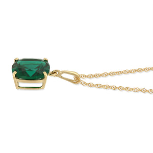 Glowing Halo Emerald Neckalce
