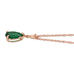 Gentle Droplet Emerald Necklace