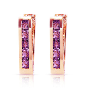 Huggie Haven Amethyst Earrings