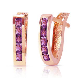 Huggie Haven Amethyst Earrings
