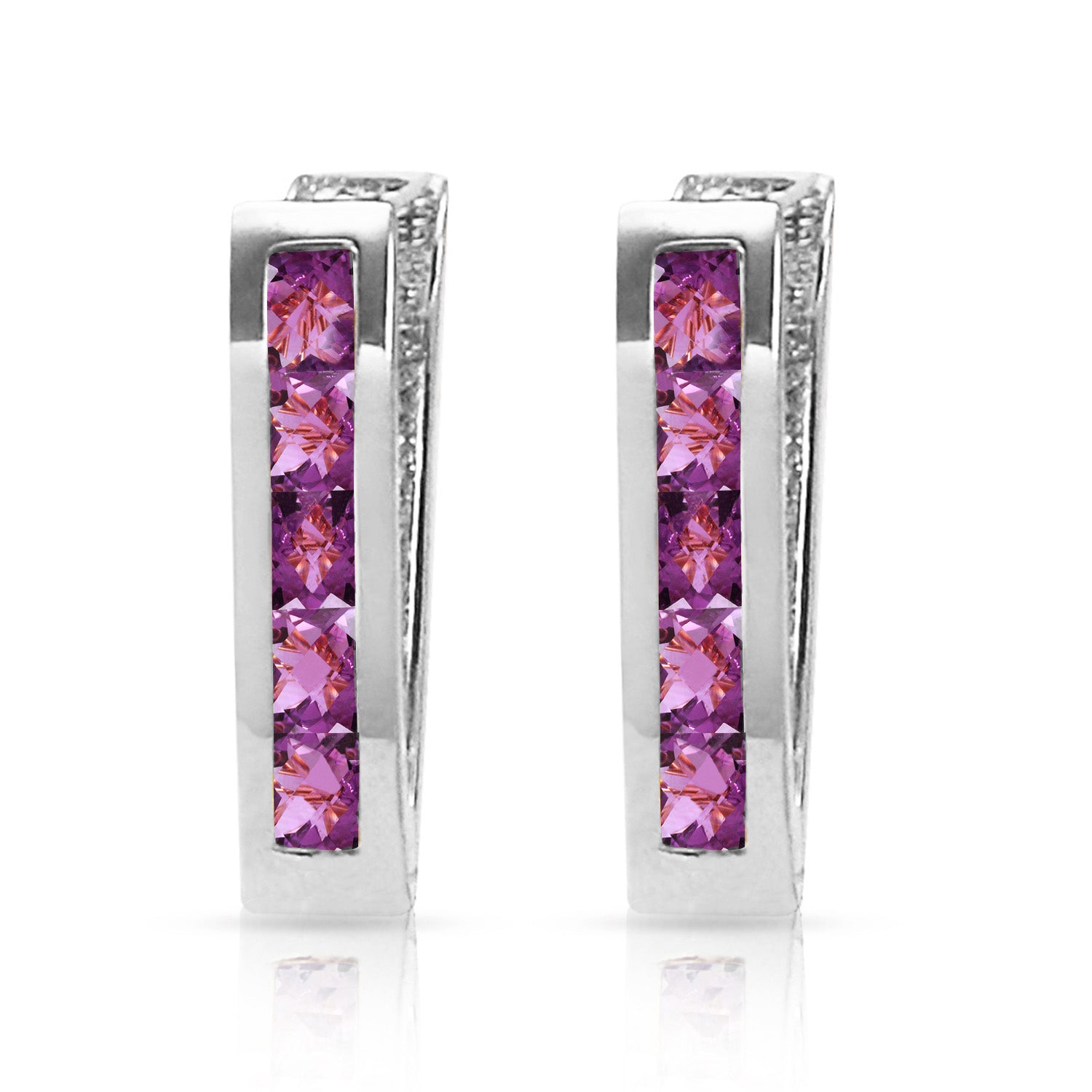 Huggie Haven Amethyst Earrings