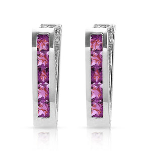 Huggie Haven Amethyst Earrings