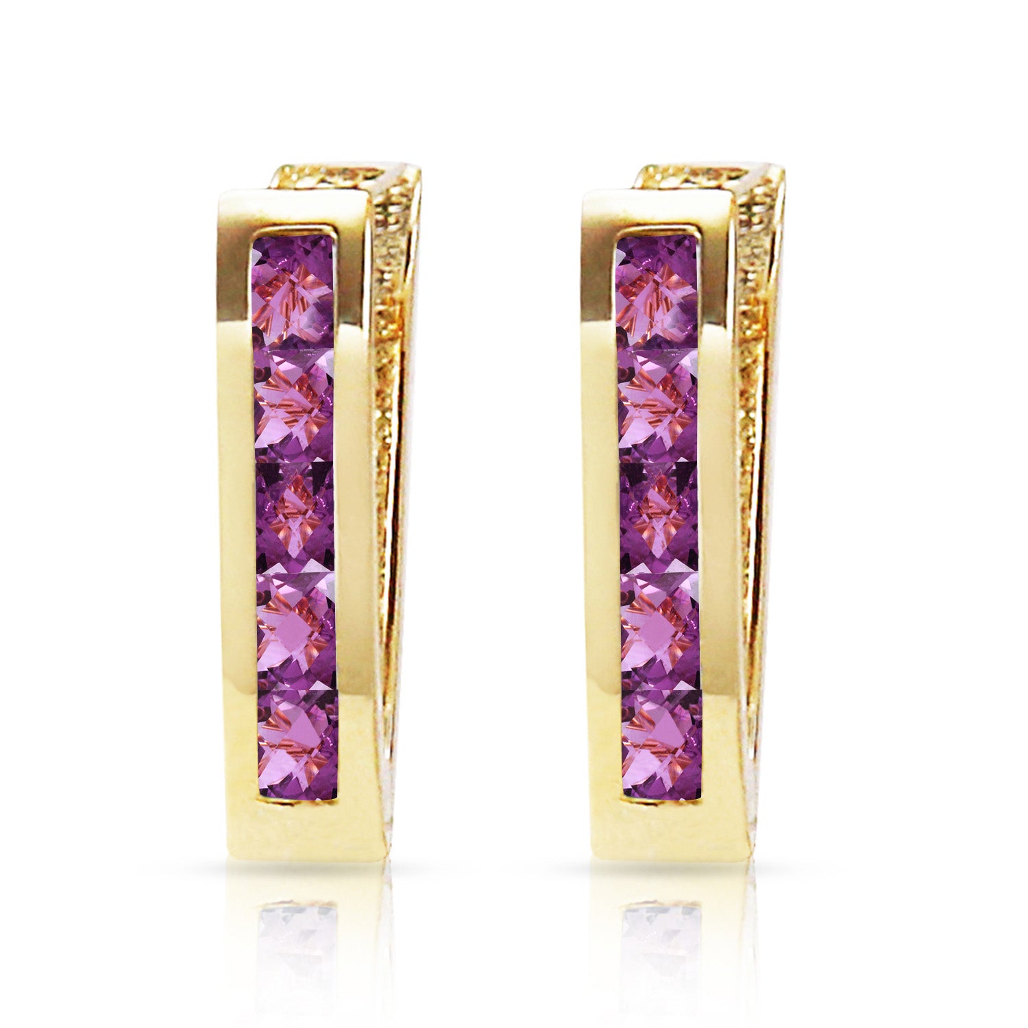 Huggie Haven Amethyst Earrings