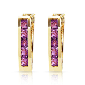 Huggie Haven Amethyst Earrings