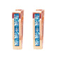 Huggie Haven Blue Topaz Earrings