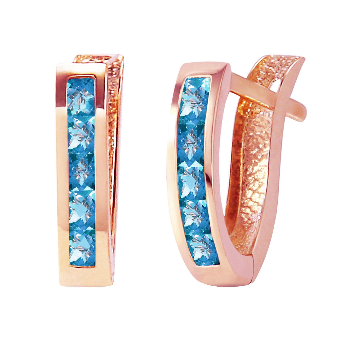Huggie Haven Blue Topaz Earrings
