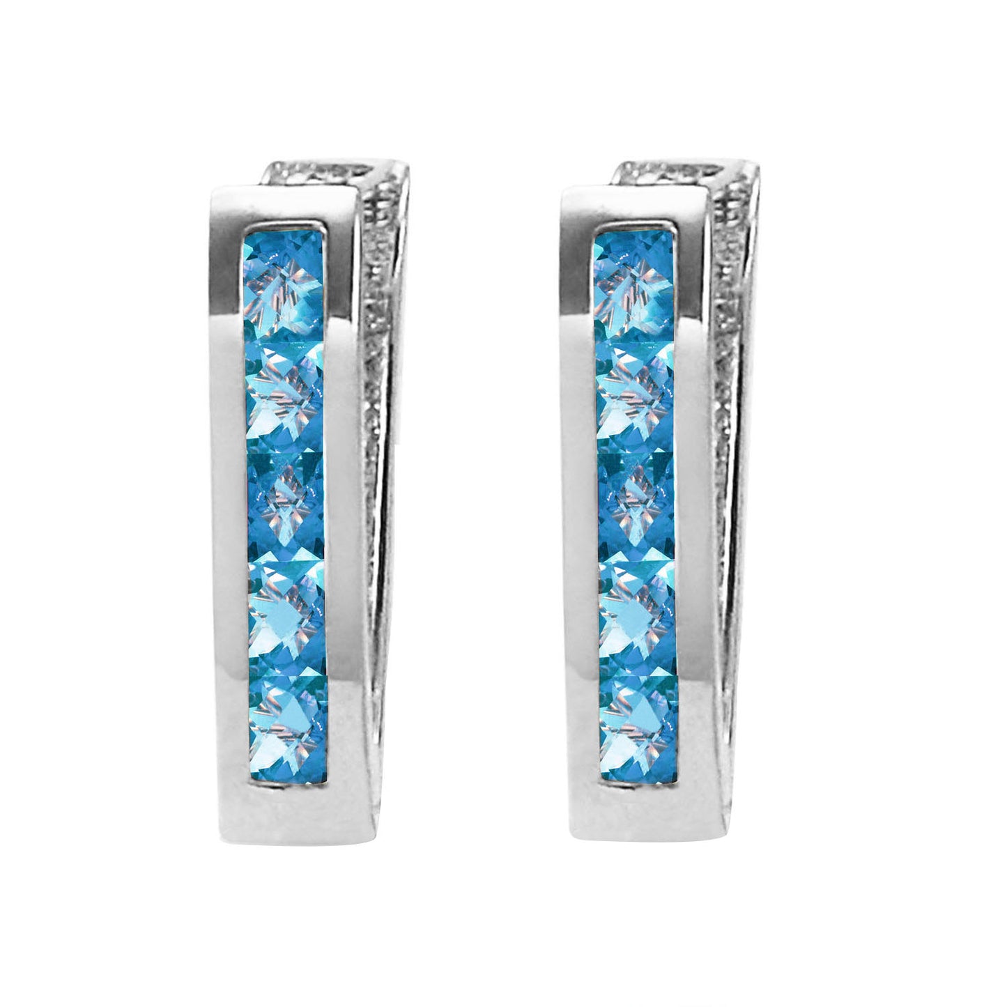 Huggie Haven Blue Topaz Earrings