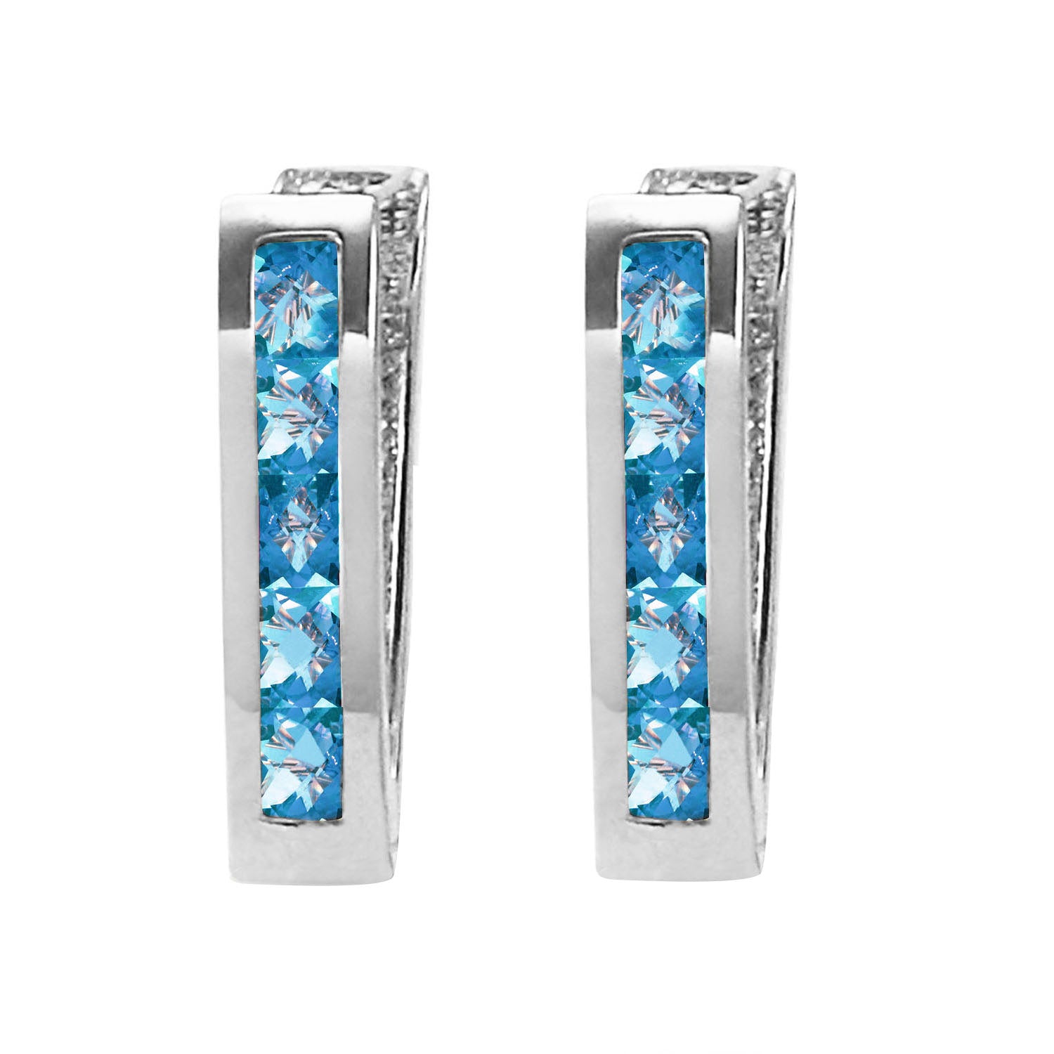 Huggie Haven Blue Topaz Earrings