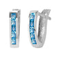Huggie Haven Blue Topaz Earrings