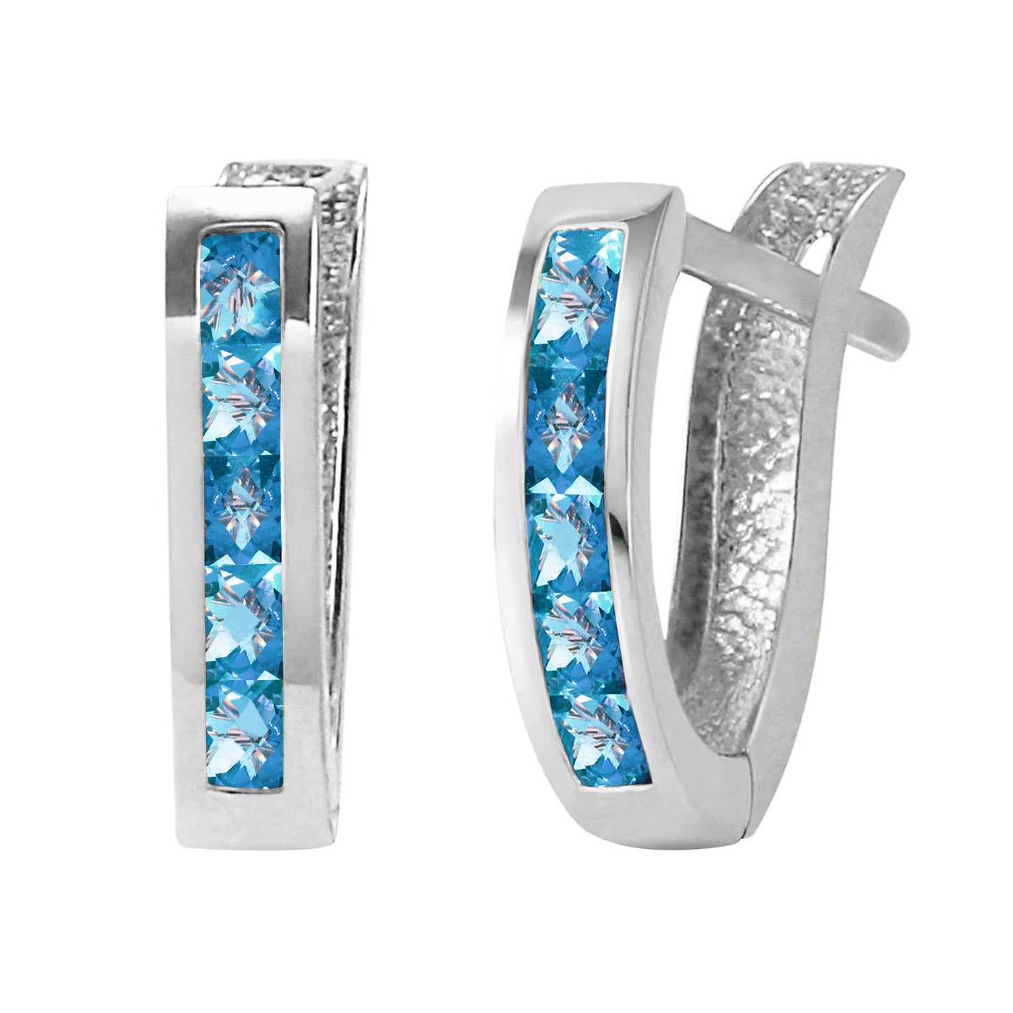 Huggie Haven Blue Topaz Earrings
