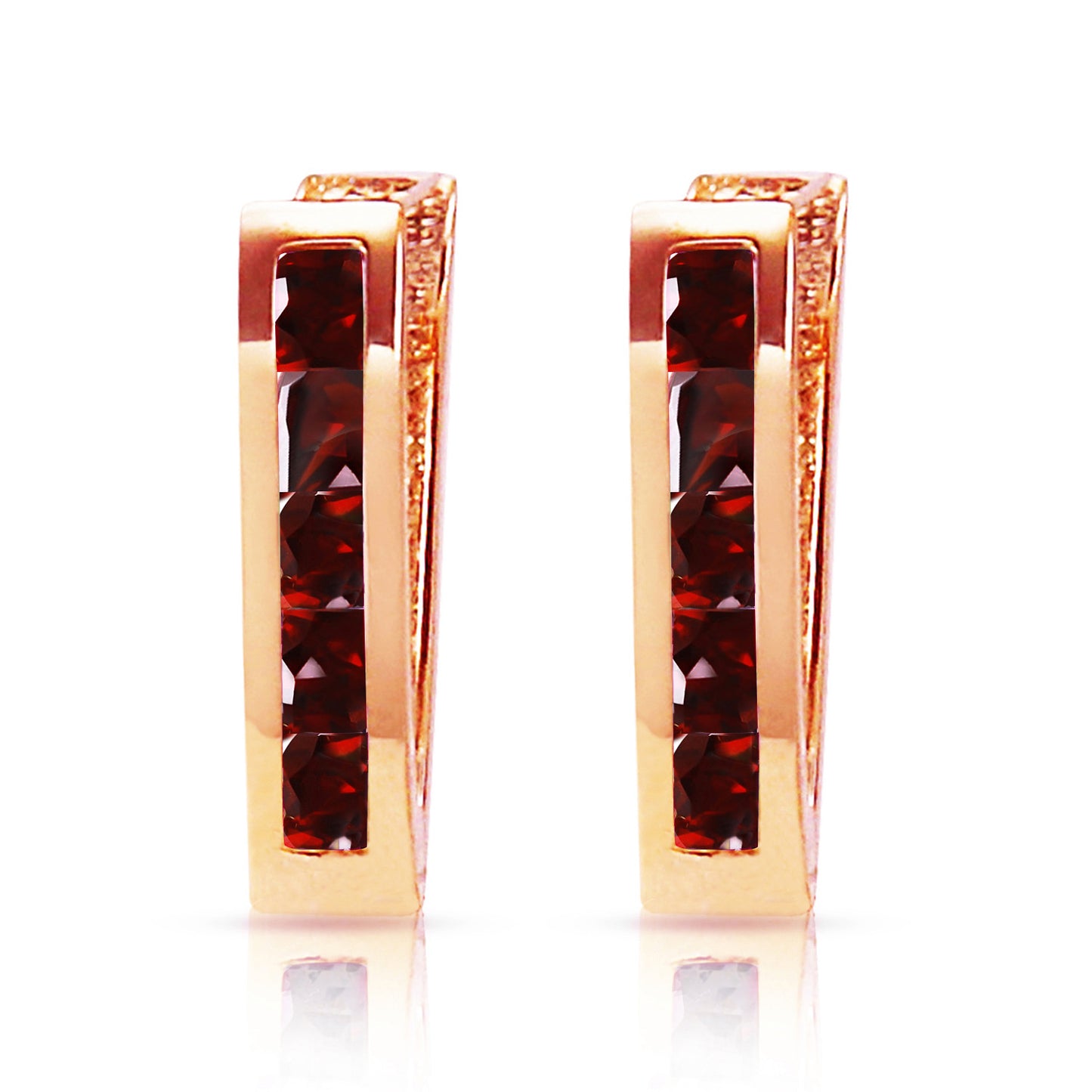 Huggie Haven Garnet Earring