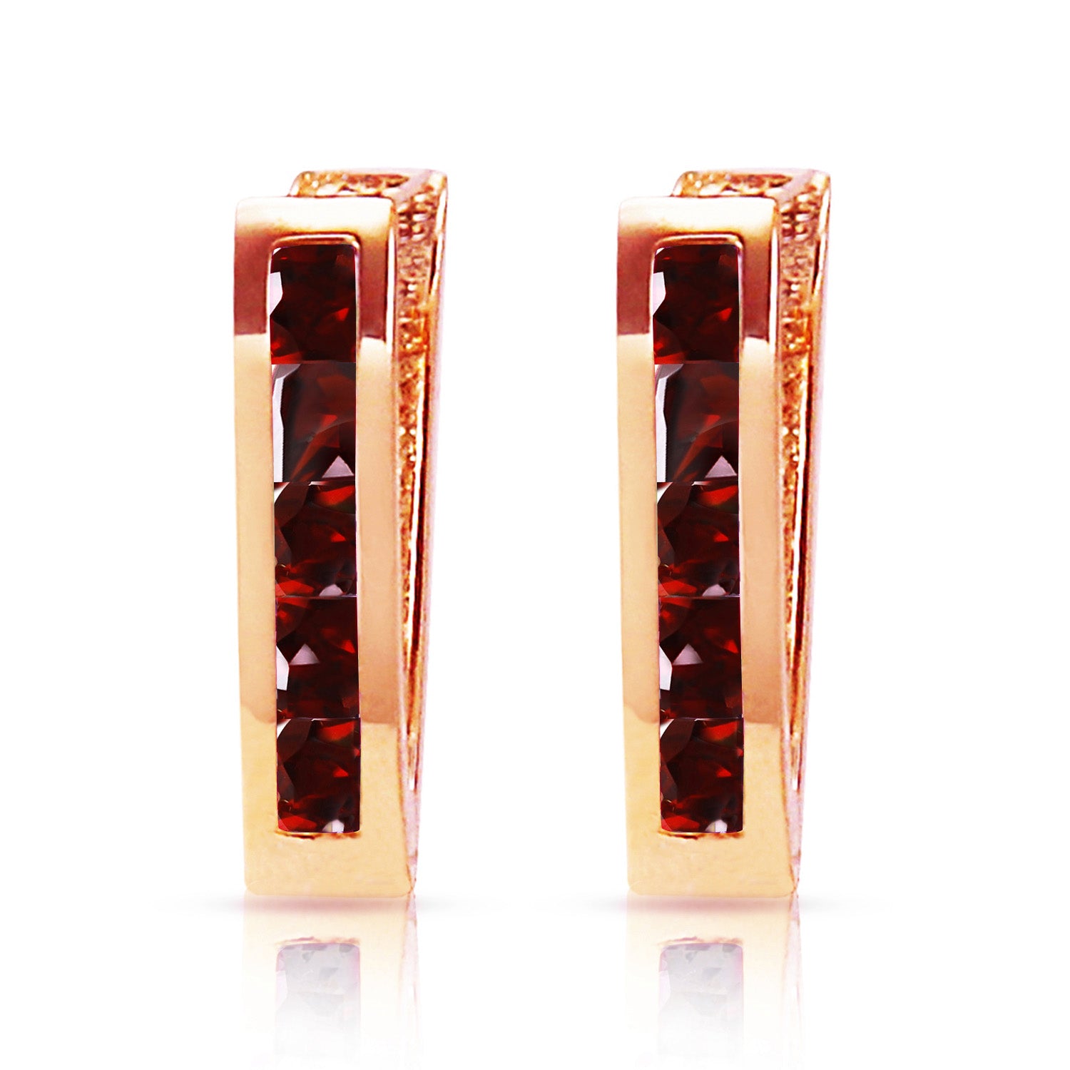 Huggie Haven Garnet Earring