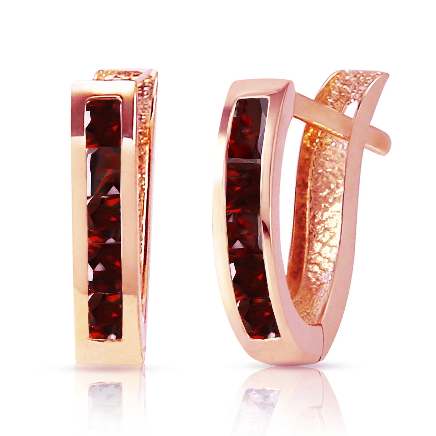 Huggie Haven Garnet Earring