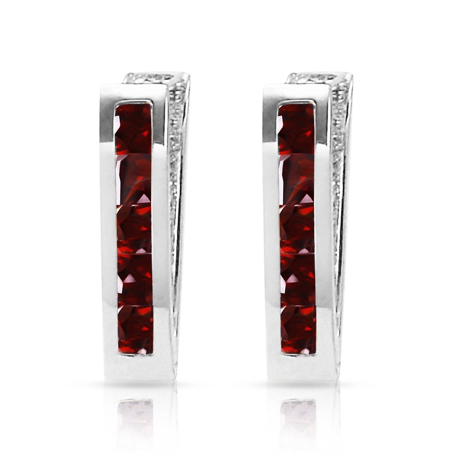 Huggie Haven Garnet Earring