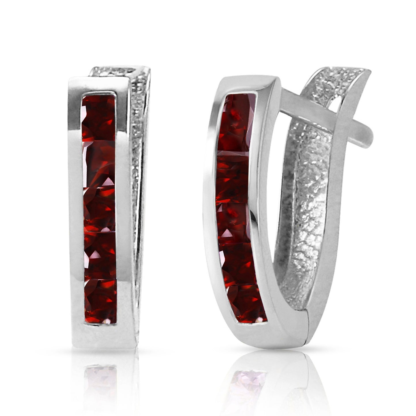 Huggie Haven Garnet Earring