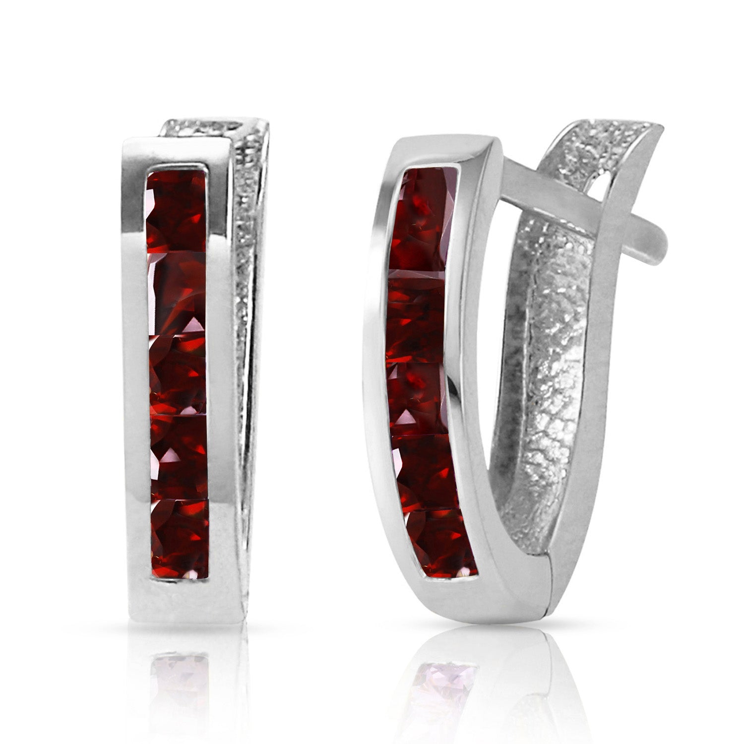 Huggie Haven Garnet Earring