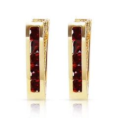 Huggie Haven Garnet Earring
