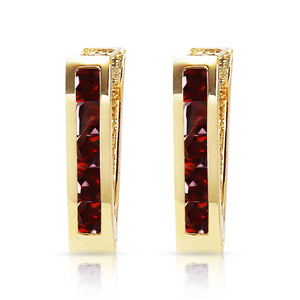Huggie Haven Garnet Earring
