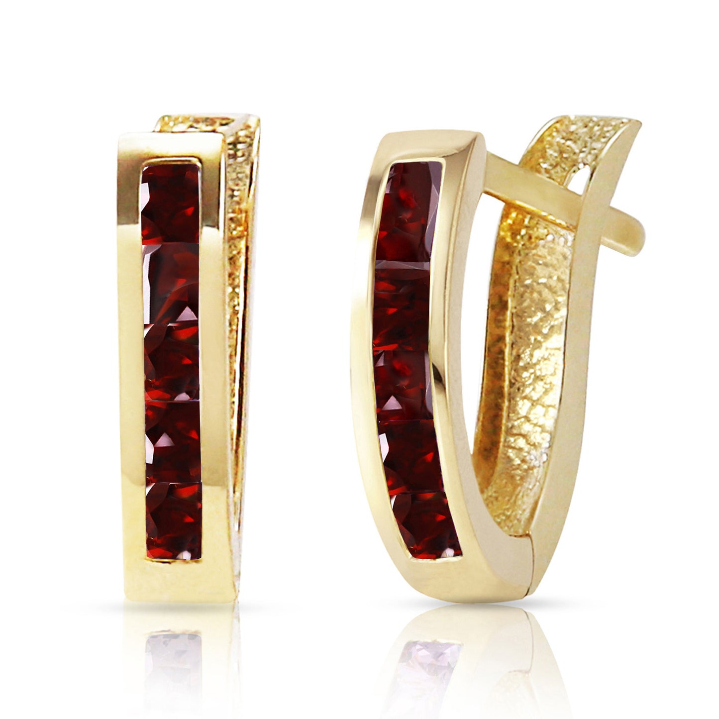 Huggie Haven Garnet Earring