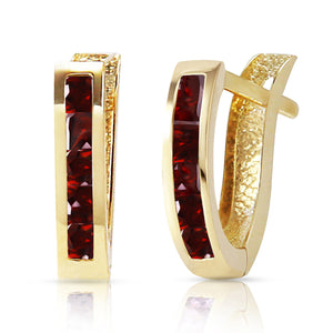 Huggie Haven Garnet Earring