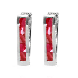 Huggie Haven Ruby Earrings