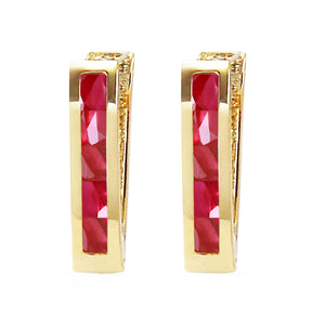 Huggie Haven Ruby Earrings