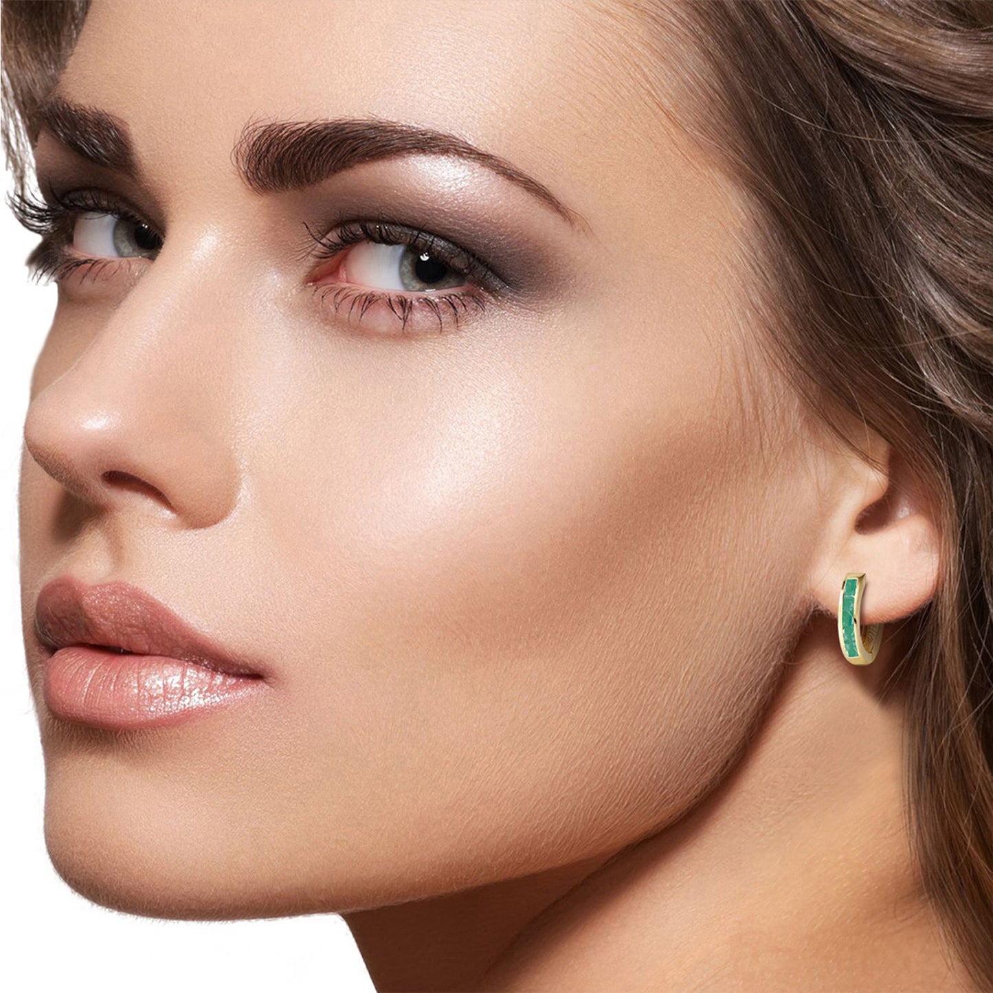 Huggie Haven Emerald Earrings
