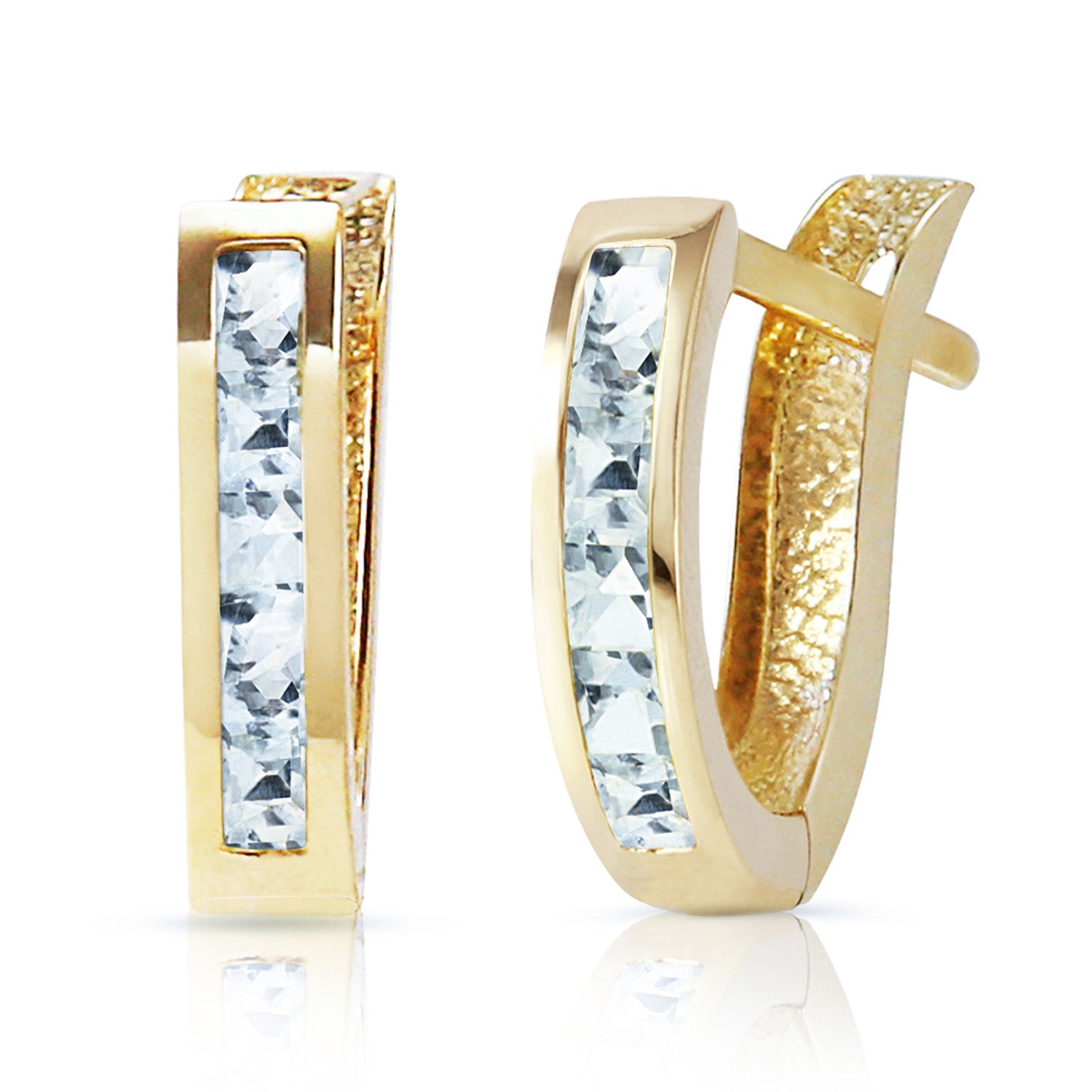 Huggie Haven Aquamarine Earrings