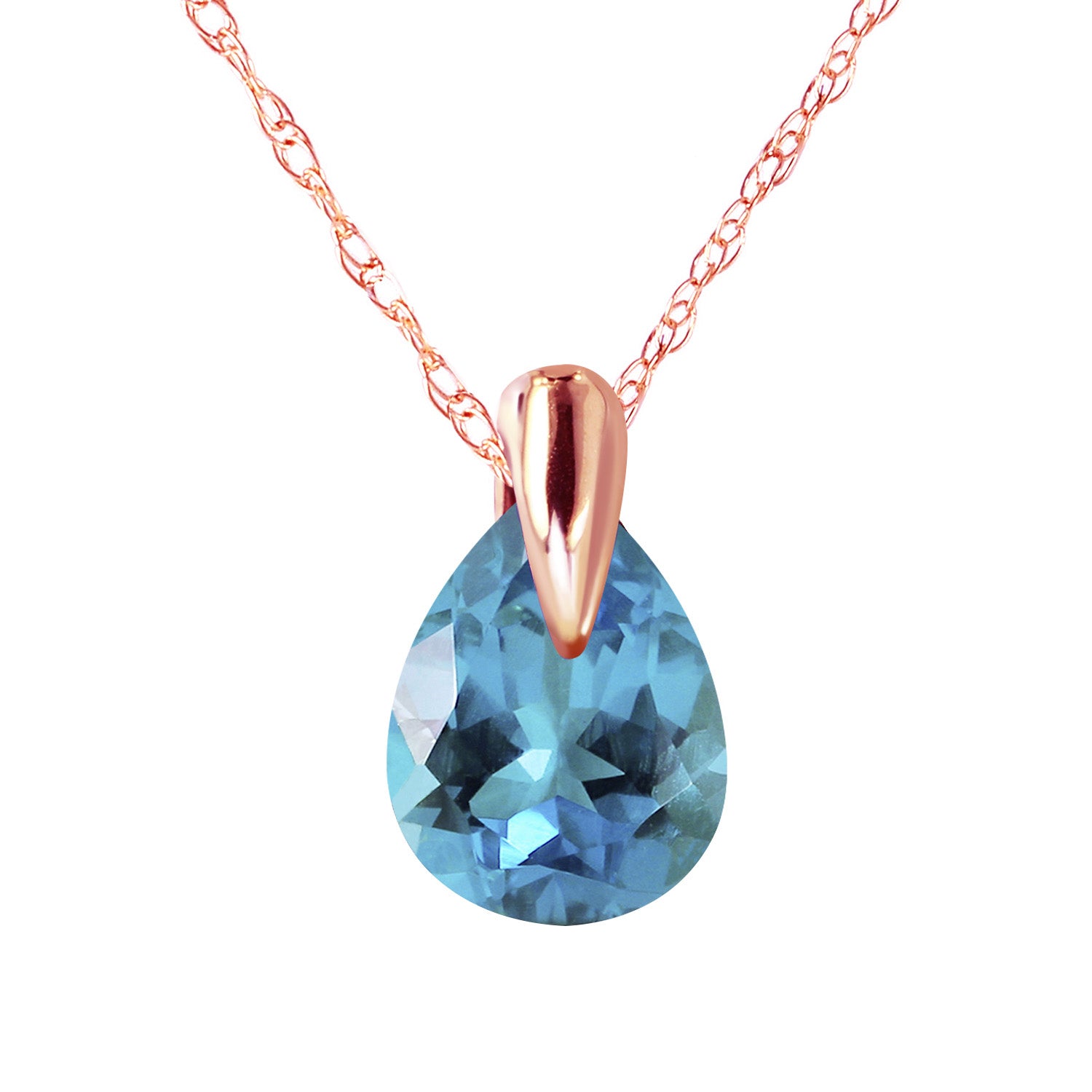 Hidden Light Blue Topaz Necklace
