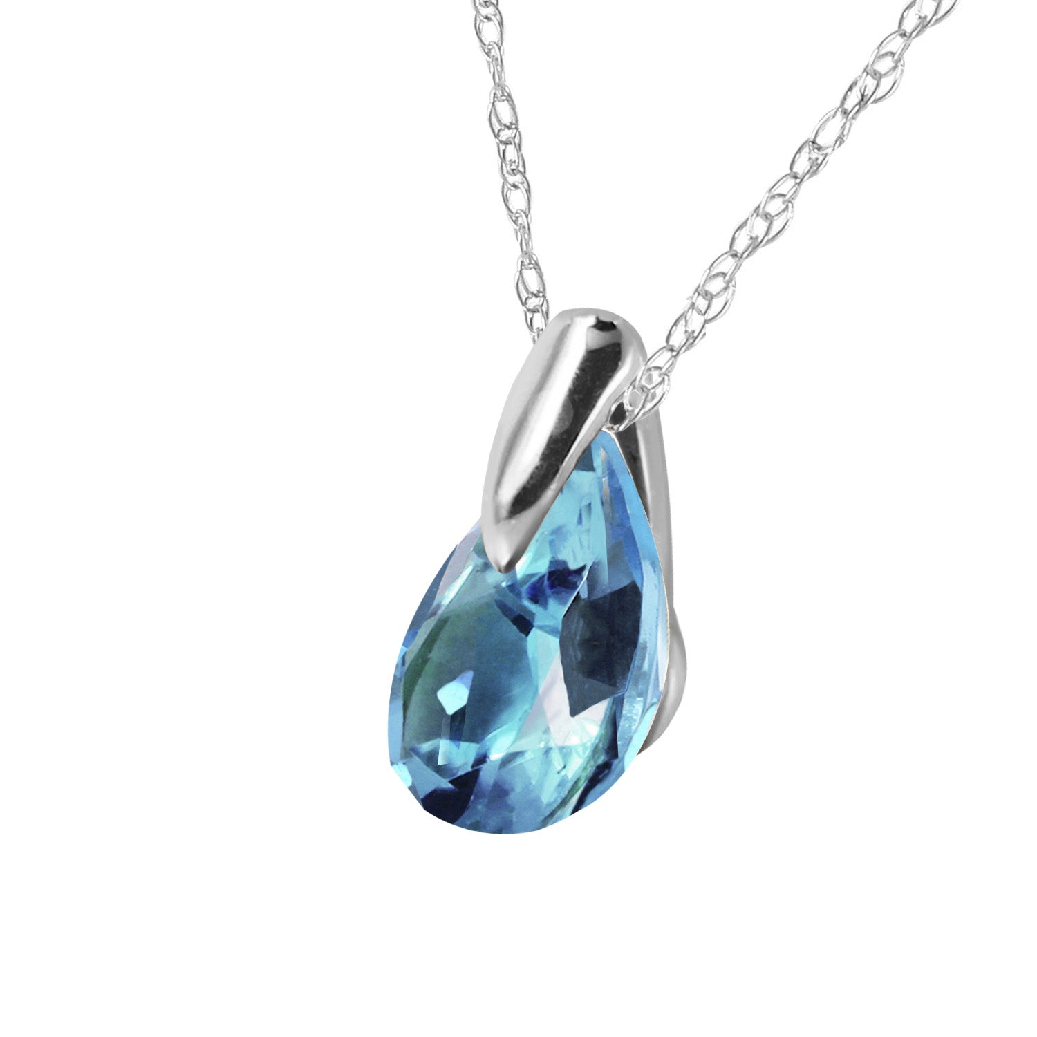 Hidden Light Blue Topaz Necklace