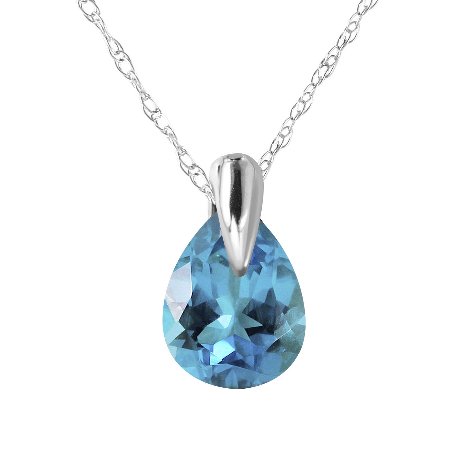 Hidden Light Blue Topaz Necklace