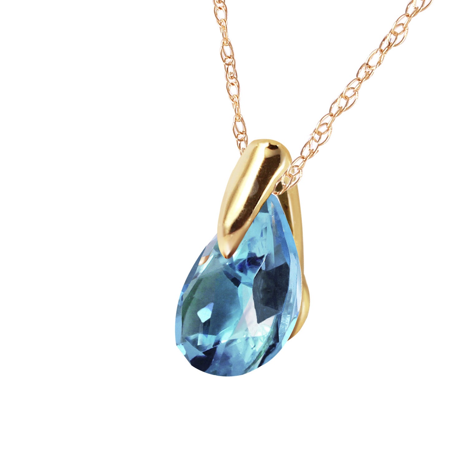 Hidden Light Blue Topaz Necklace