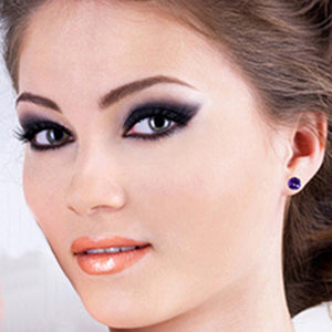 Luminous Orb Amethyst Earrings