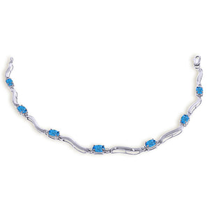 Rhythmic Flow Diamond And Blue Topaz bracelet