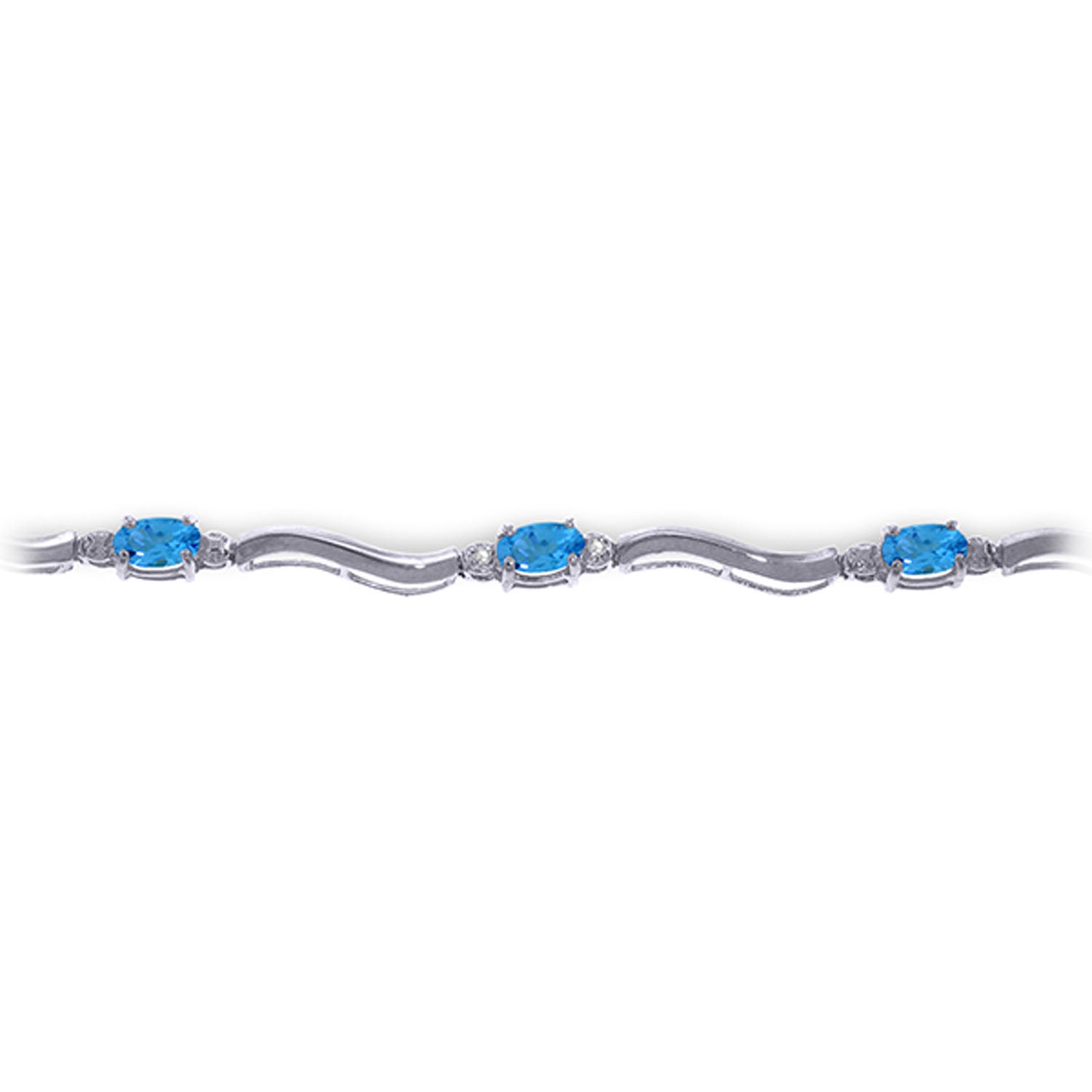 Rhythmic Flow Diamond And Blue Topaz bracelet