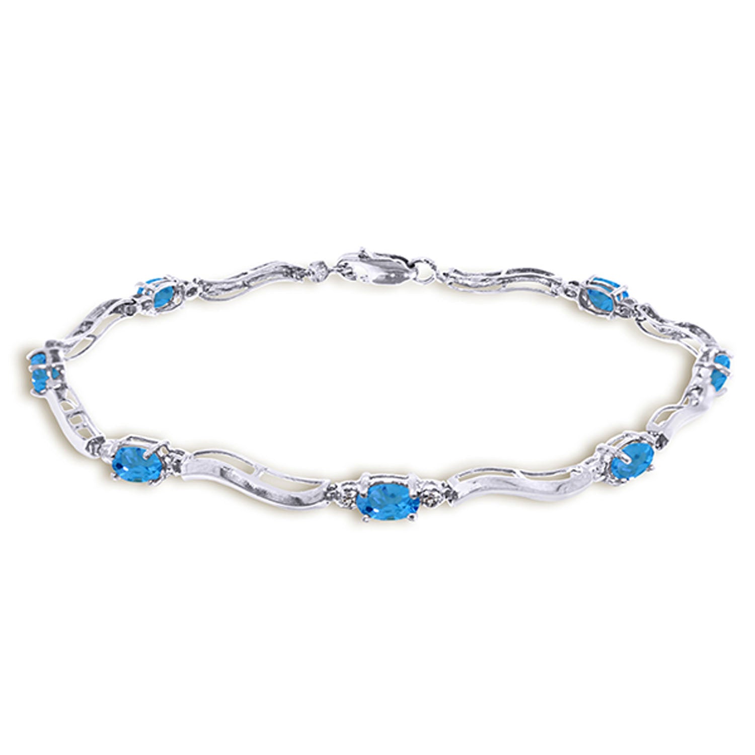 Rhythmic Flow Diamond And Blue Topaz bracelet