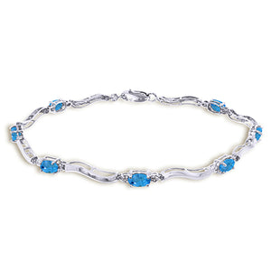 Rhythmic Flow Diamond And Blue Topaz bracelet