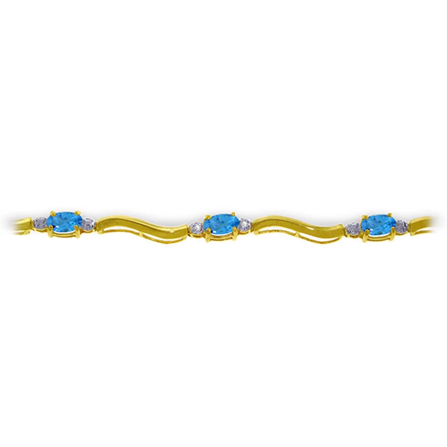 Rhythmic Flow Diamond And Blue Topaz bracelet