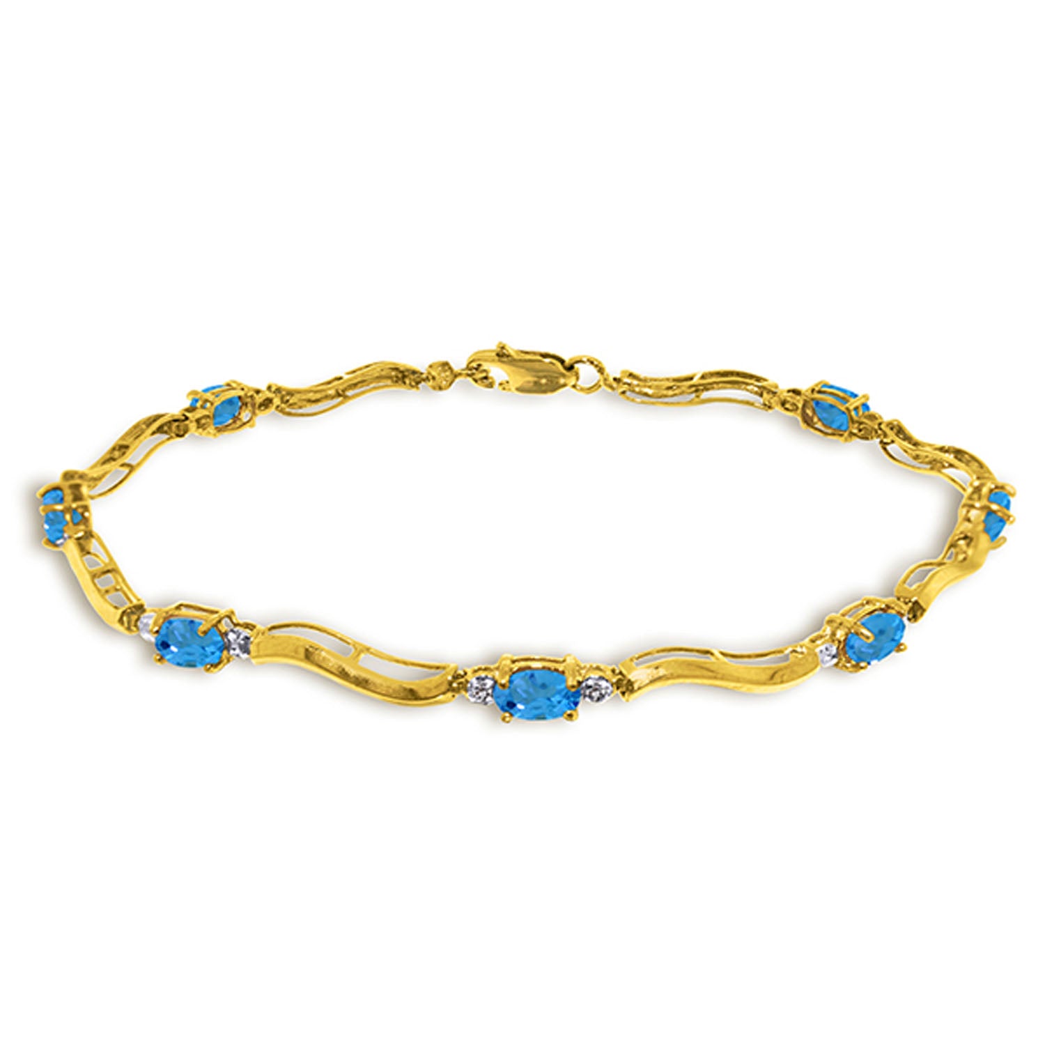 Rhythmic Flow Diamond And Blue Topaz bracelet