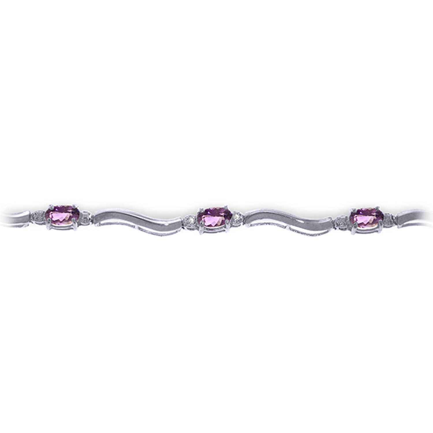 Rhythmic Flow Amethyst and Diamond Bracelet