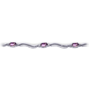 Rhythmic Flow Amethyst and Diamond Bracelet