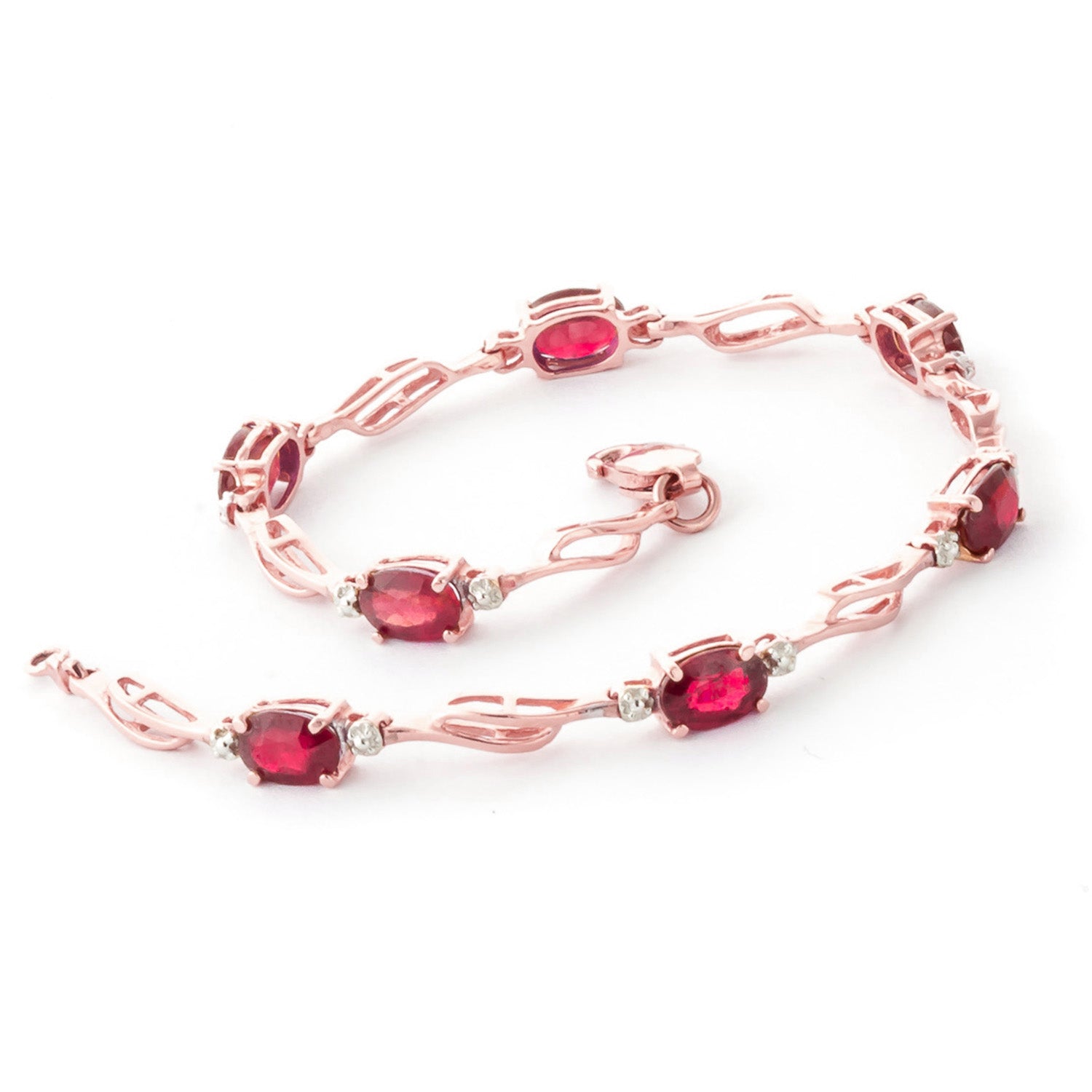Shimmering Array Ruby and Diamond Bracelet