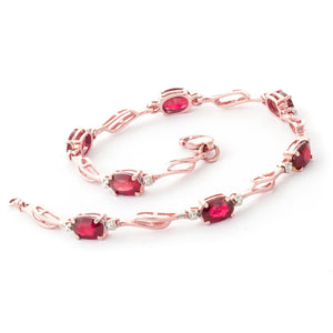 Shimmering Array Ruby and Diamond Bracelet