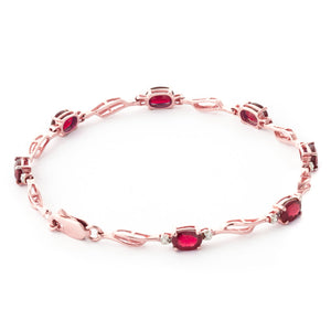 Shimmering Array Ruby and Diamond Bracelet